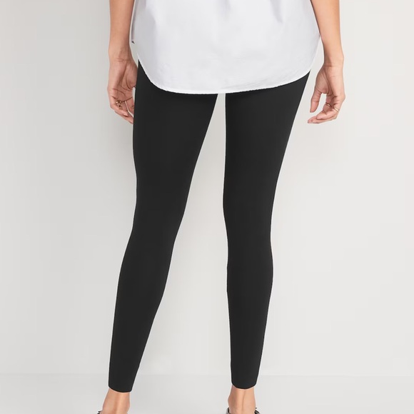 NWT LOT High-Waisted Leggings Black Everyday Women Small Bundle 2-Pack Old Navy - Picture 2 of 6